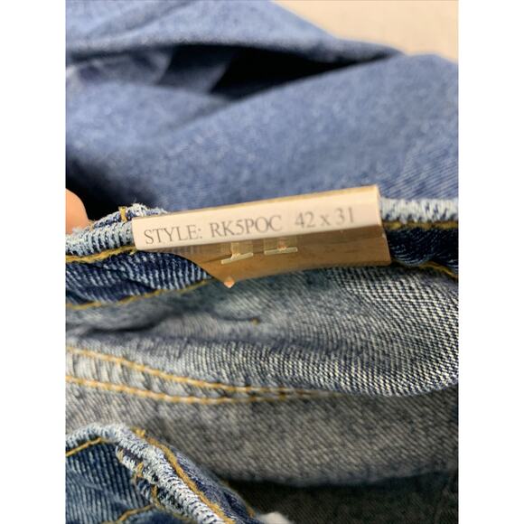 RK‎ Brand Jeans Mens 38 x 30 Relaxed Fit Medium Wash Denim Workwear - Picture 6 of 13